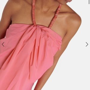 Staud Gathered halterneck maxi dress